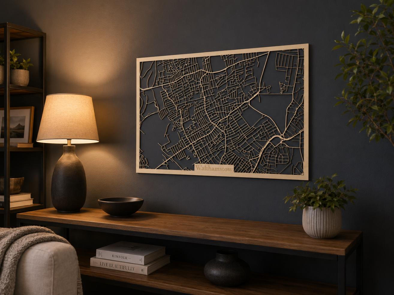 Personalized Cut-Out Wooden City Map – Rectangle & Square