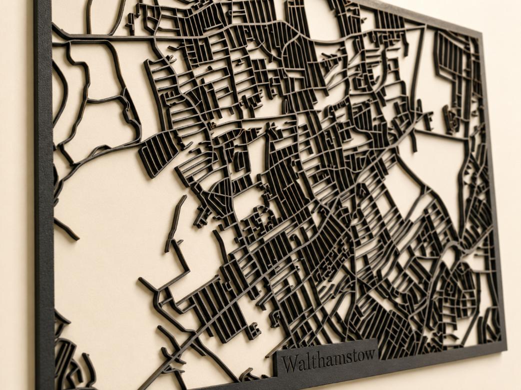 Personalized Cut-Out Wooden City Map – Rectangle & Square