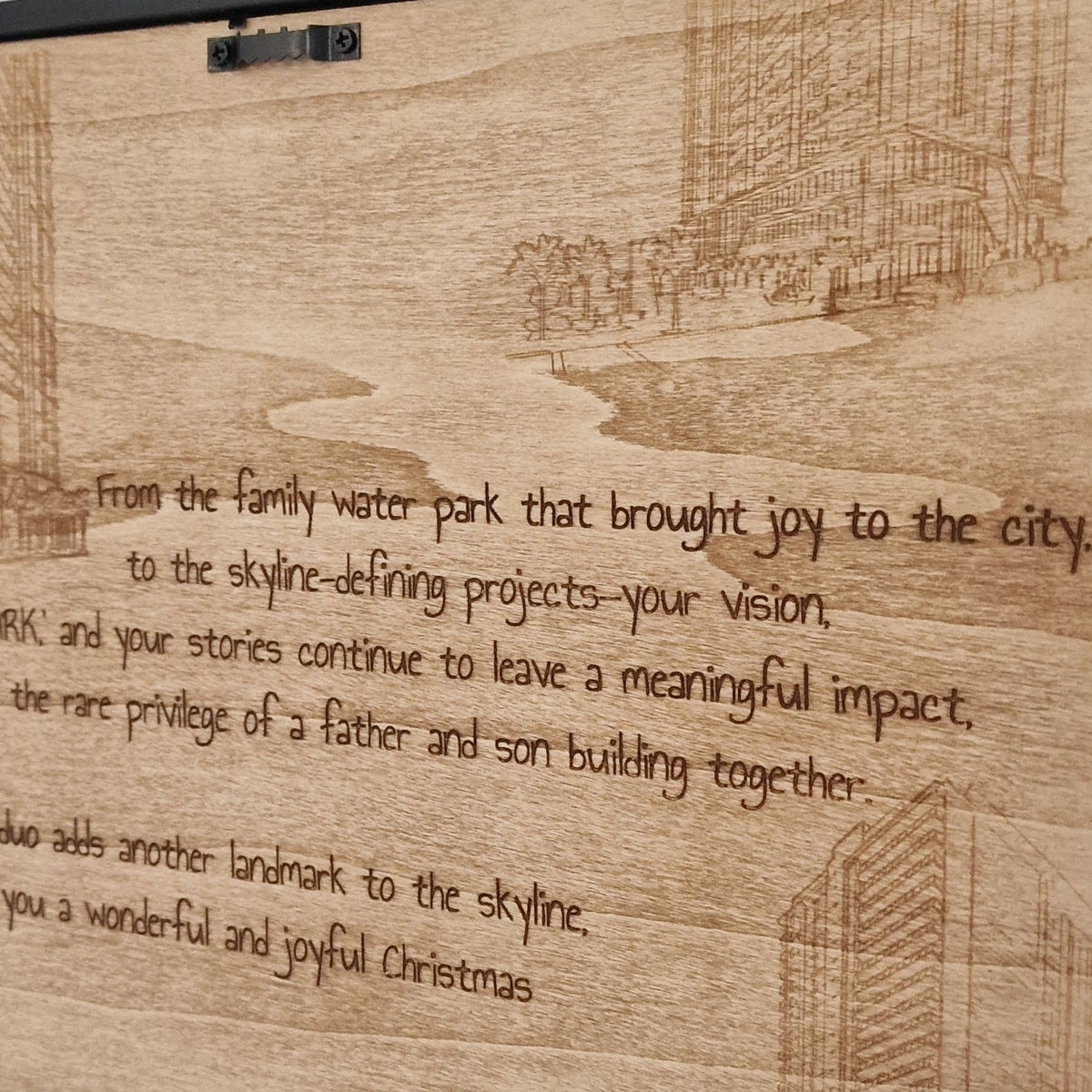 Hidden Engraved Dedication