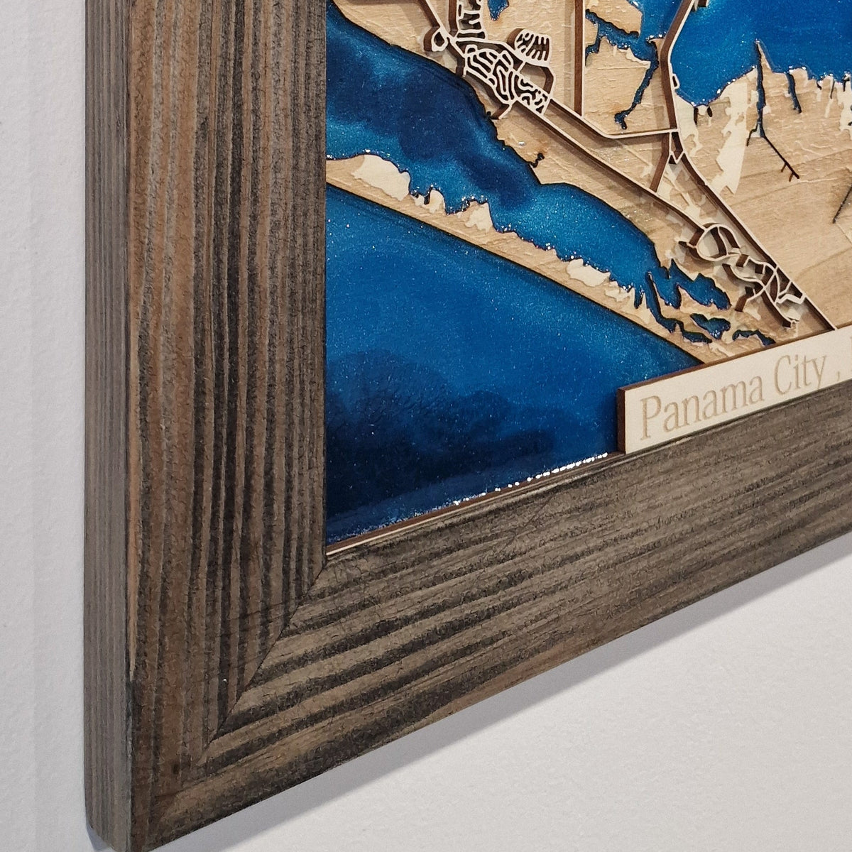 Six Hand-Waxed Wooden Frames